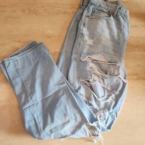 Distressed Light Blue Jeans